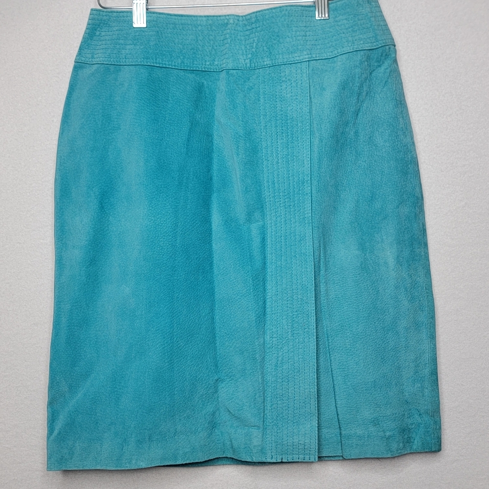 NWT Elegant newport News Turquoise Skirt SIZE 12‎
